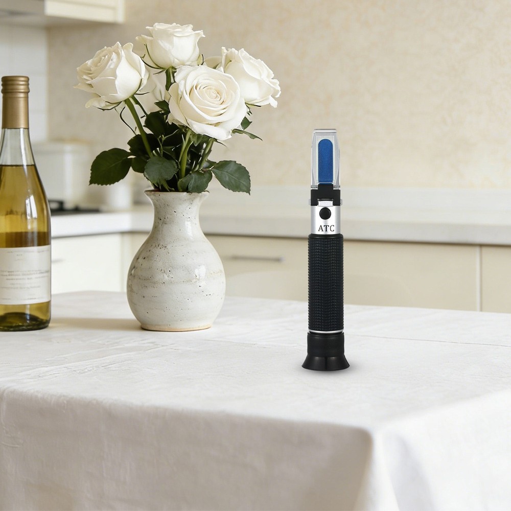 Alcohol 0-80% Test Refractometer THE01507B Portable Handheld Refractometer Black