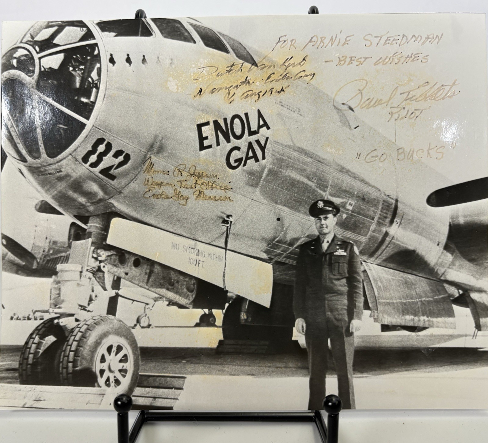 Enola Gay Crew "Hiroshima " Signed Photo Tibbets~Jeppson~Van Kirk JSA LOA
