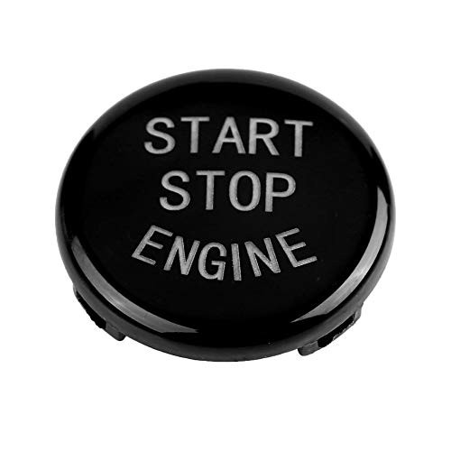 Push Button Switch, Car One-Key Start Button Engine Ignition Switch Cover Black