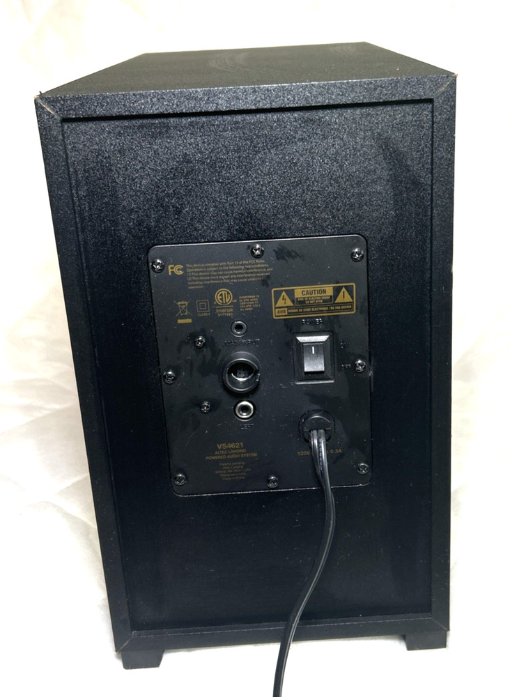 Altec Lansing VS4621 Powered Audio System - 120v 60hz 0.3A
