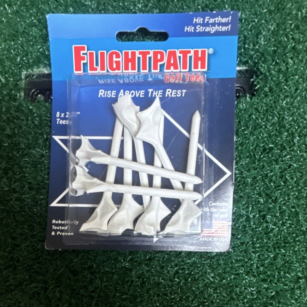 Flightpath 2.75" White Plastic Golf Tees FlightPath Golf Tee Model