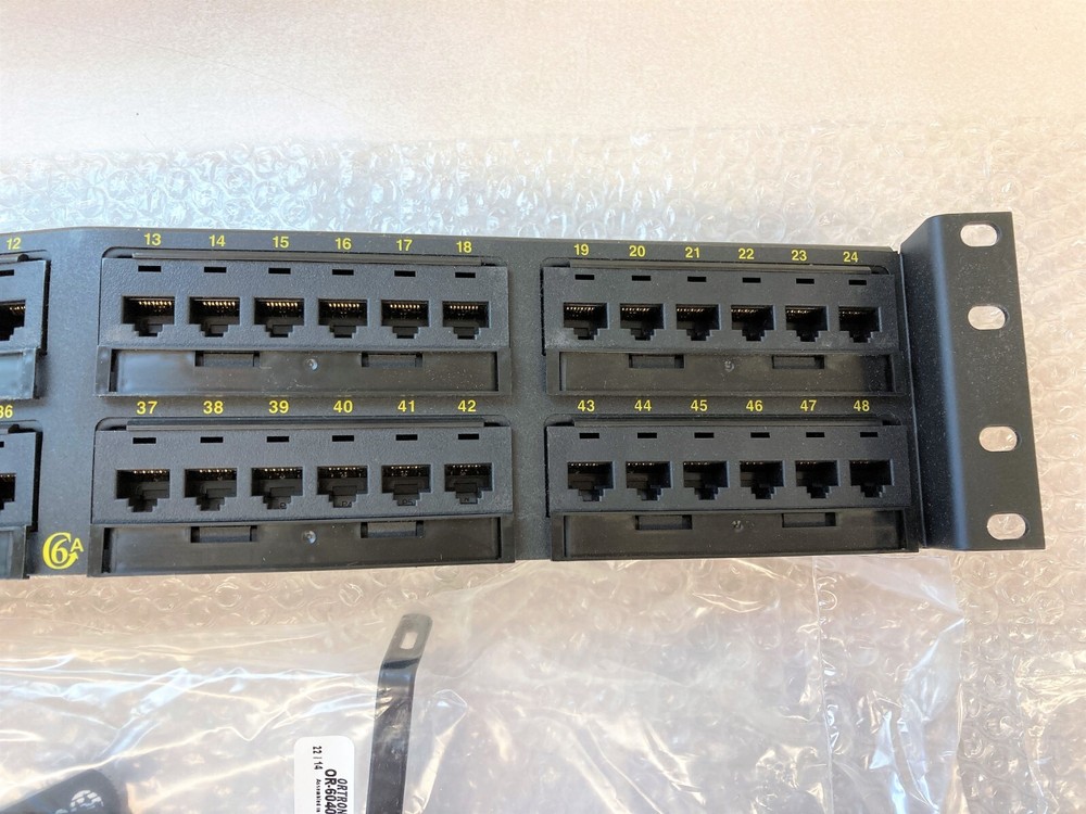 Ortronics OR-PHA6AU48 Clarity Cat6a Angled Patch Panel, 48 Port, New!