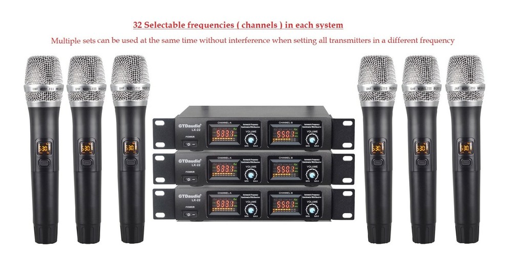 GTD Audio 32 Selectable Channels Wireless Handheld Microphone Mic system LX-22