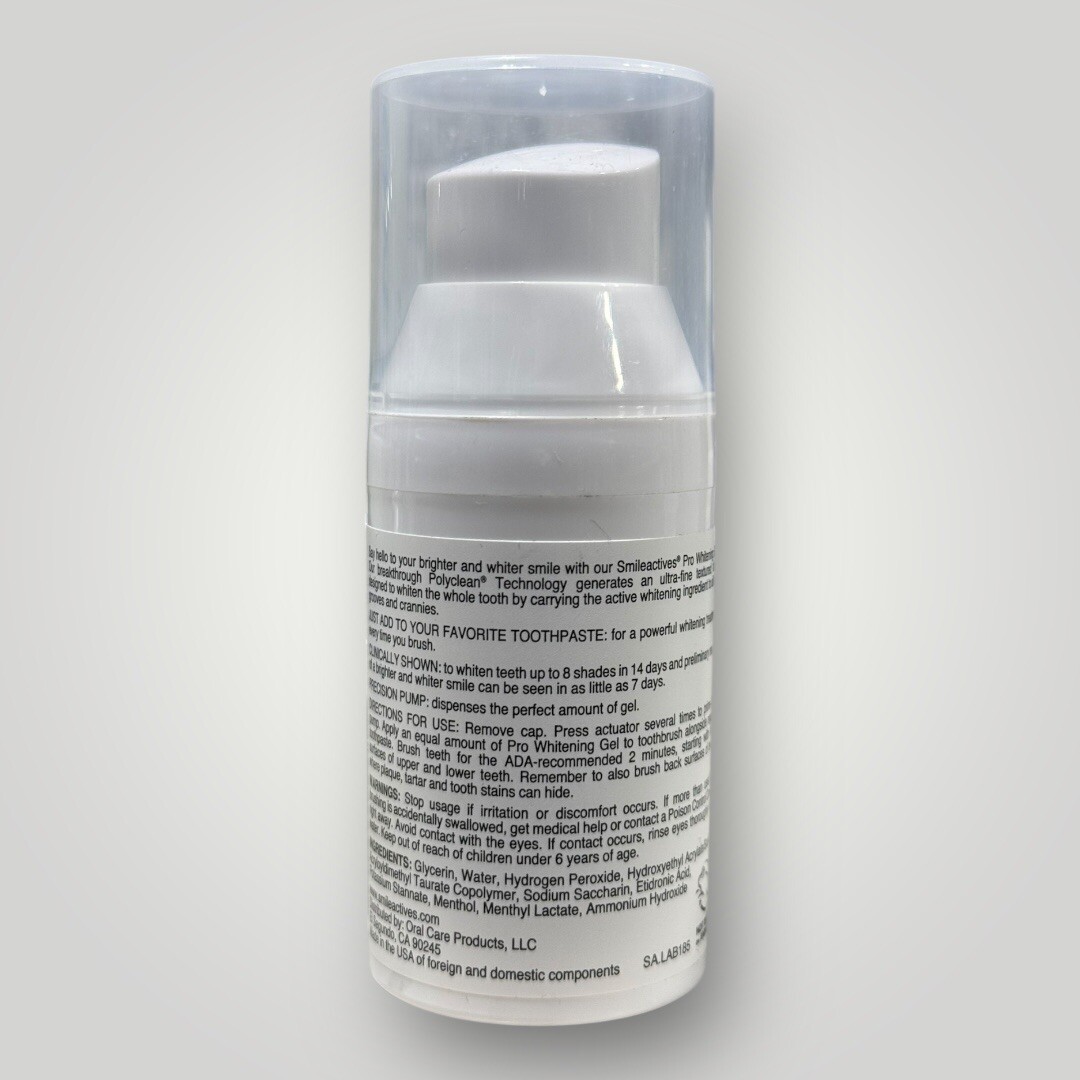 Smileactives Teeth Whitening - Pro Tooth Whitening Gel, 1 oz Travel size 30g