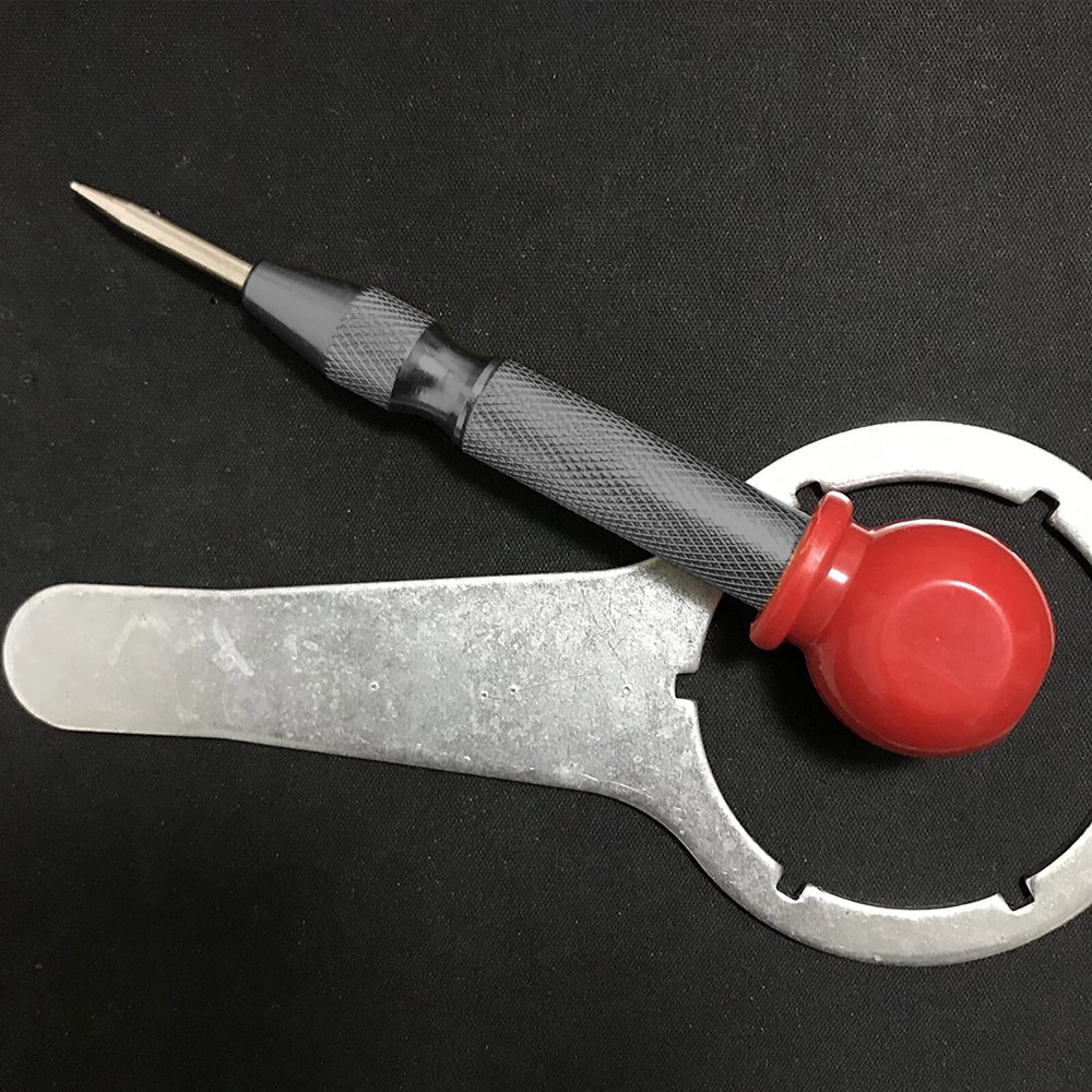 2PC Automatic Center Punch Strikes Surface Hammer Spring Loaded Window Breaker