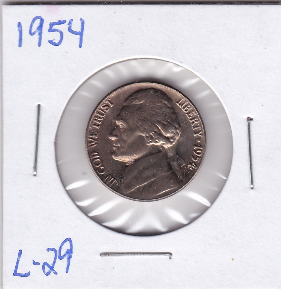 1954 Jefferson Nickel L29
