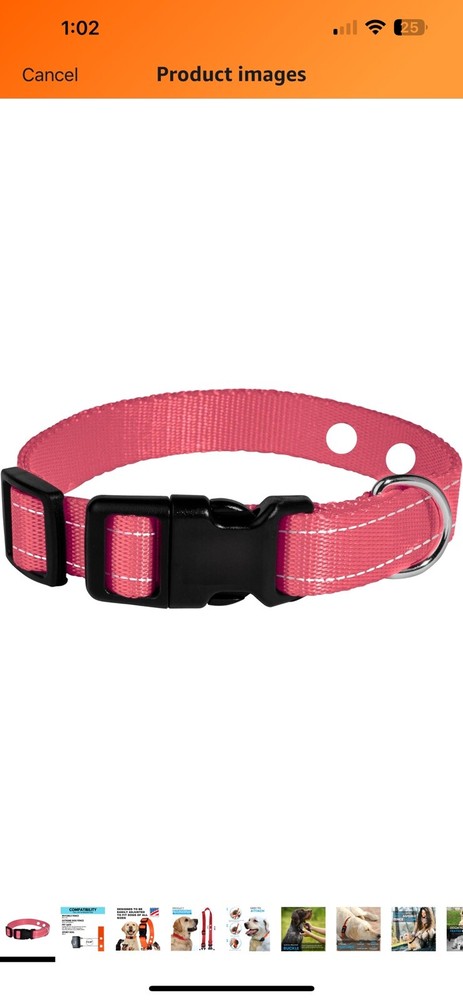 Nylon E Collar Replacement Strap - Shock Collar Replacement Collar Pink