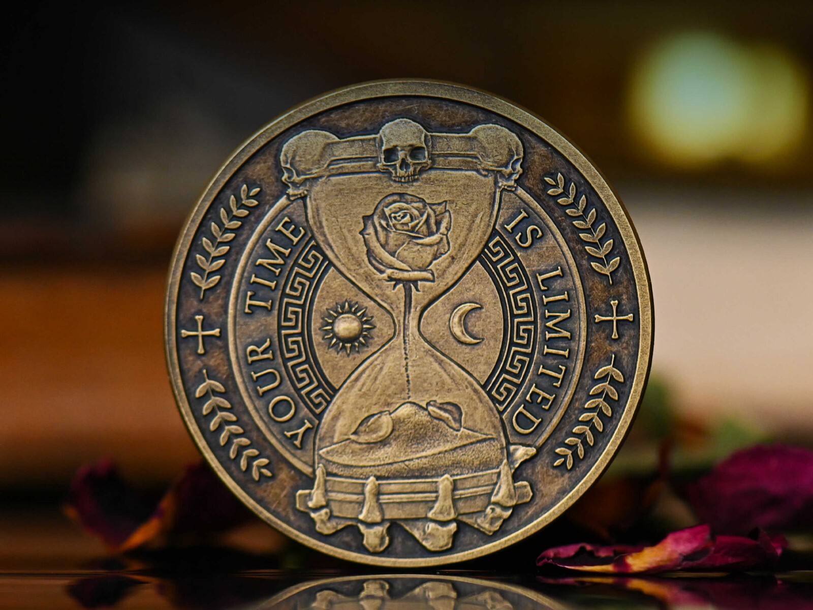 Memento Mori Coin | EDC Reminder Coins | Daily Stoic Coins | Worry Medallion