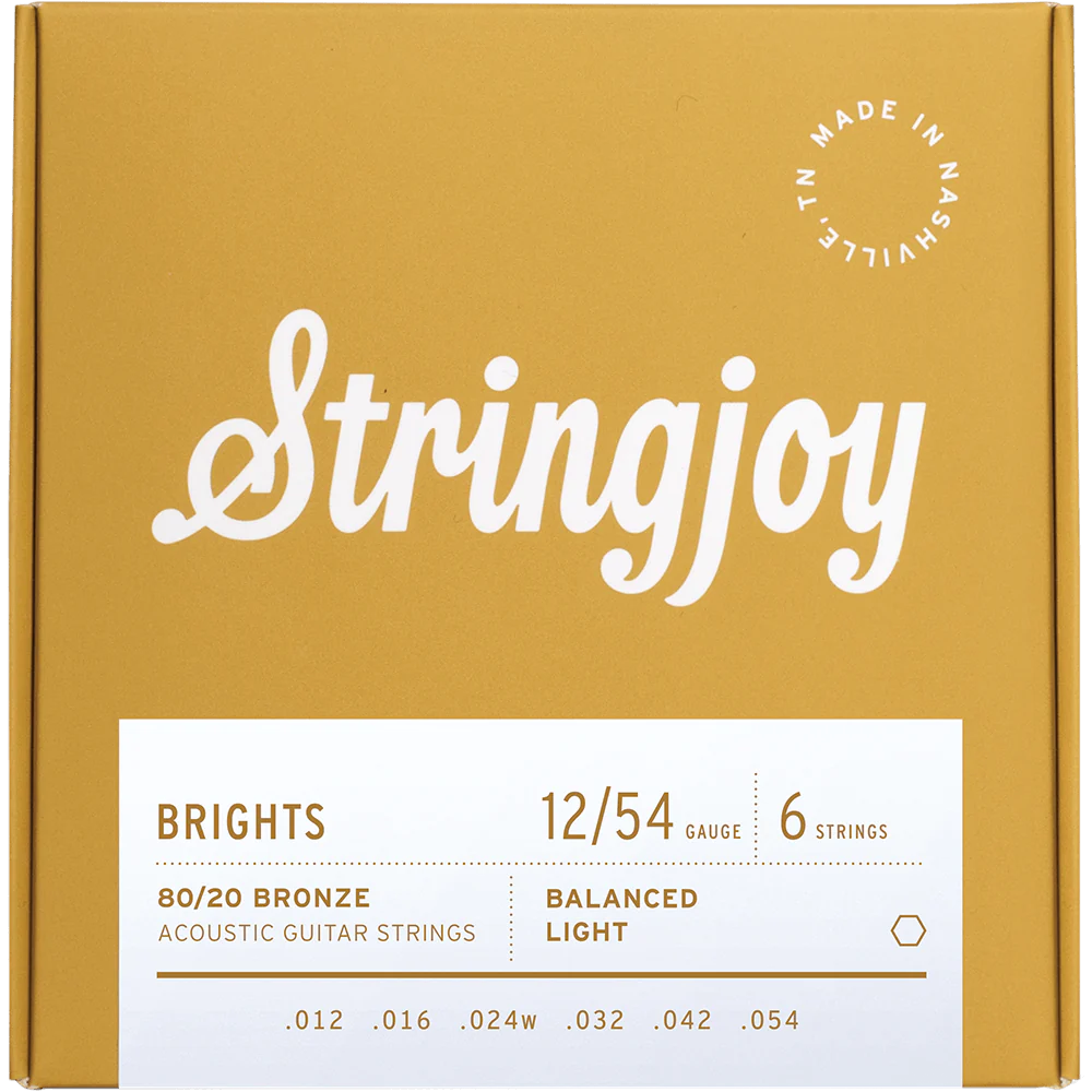 Stringjoy Brights Light (12-54) 80/20 Bronze Acoustic Strings