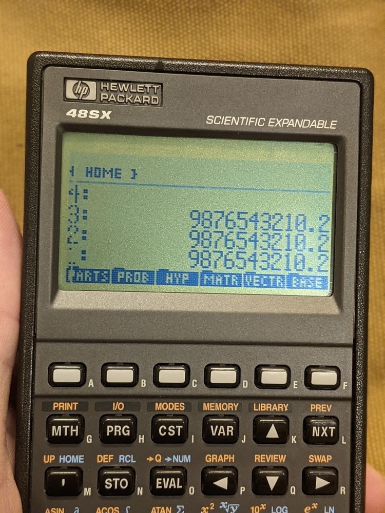 HP 48SX Scientific Expandable Calculator With Case Missing 1 Vertical Column