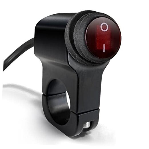 Motorcycle Handlebar Switch ATV Handlebar Light Switch 12V 1 Piece Red