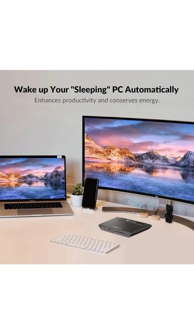 AV Access KVM Switch 2 Monitors 2 Computers, 4 USB, EDID, Fast Hotkey Switch