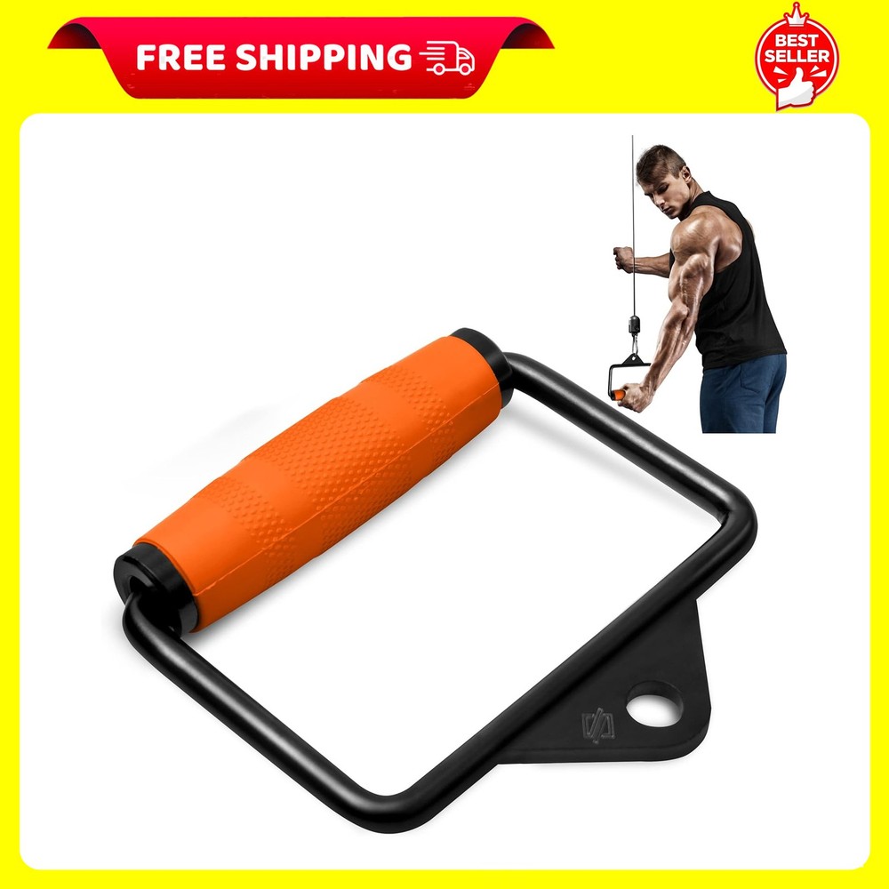 Single D Row Handle Cable Attachment- Non-Slip Handle for Weight Workout
