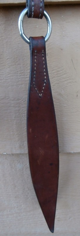 Vintage Golden Brown Romal Romel Style Horse Show Reins with Silver Ferrules