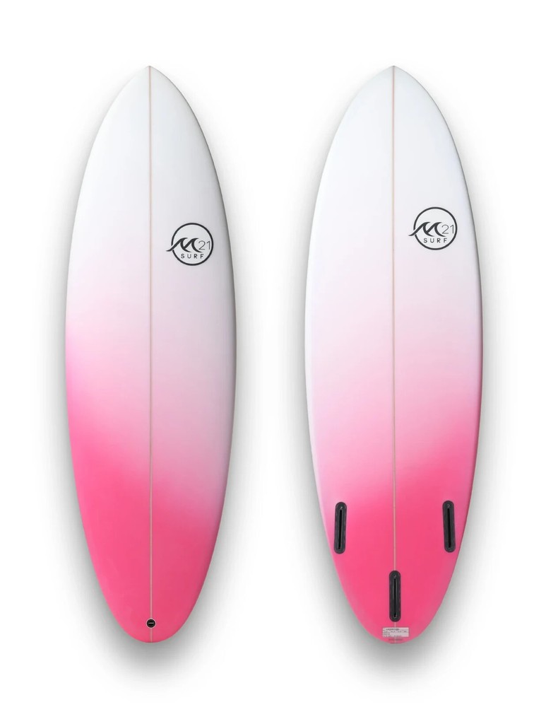 6'0" x 21" x 2.81" 37L Pink Discfunctional High Performance Shortboard M21