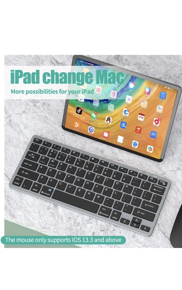 Ultra Thin Wireless Keyboard And Mouse Combo Set 2.4G For Mac PC Maximum Comfort