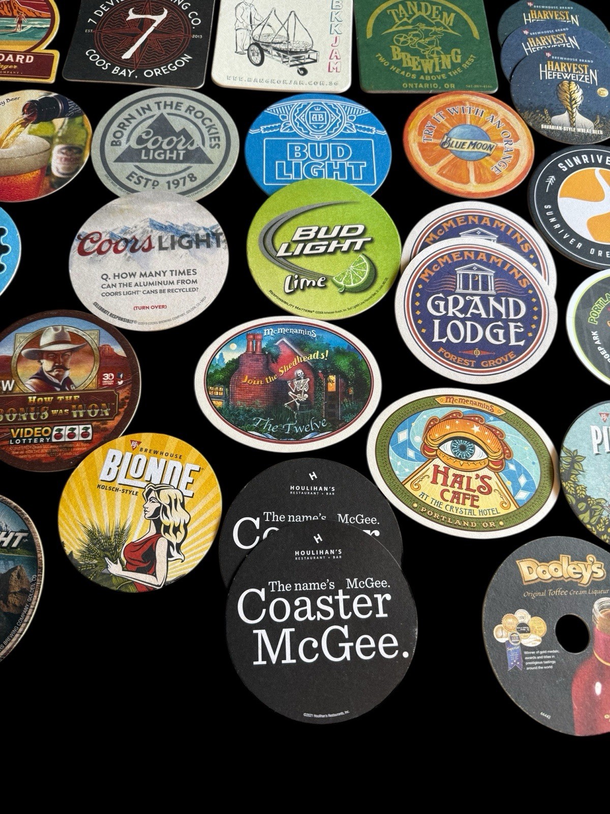 53 Vtg Collectable Brewery/Wine Bar Coasters Breweriana PNW etc.