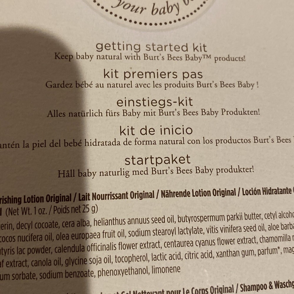 Burt’s Bee Baby Starter Kit