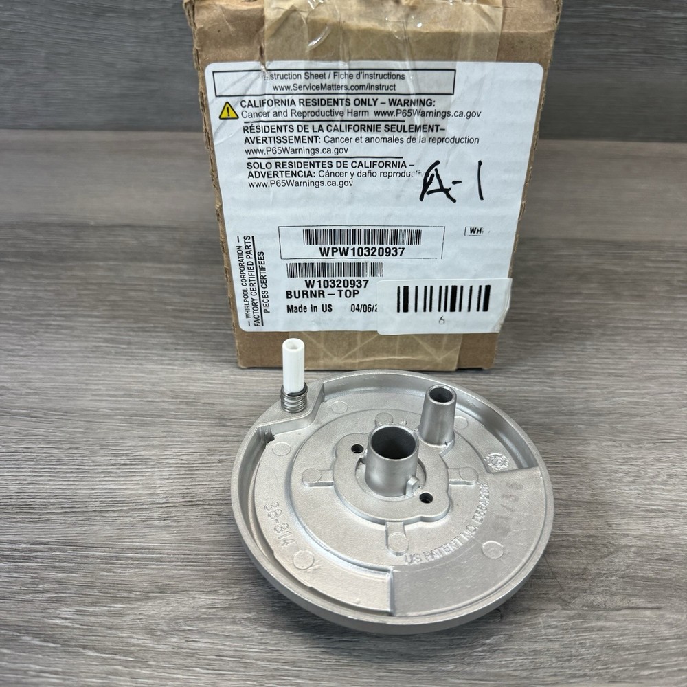 WPW10320937 Whirlpool BURNR TOP OEM
