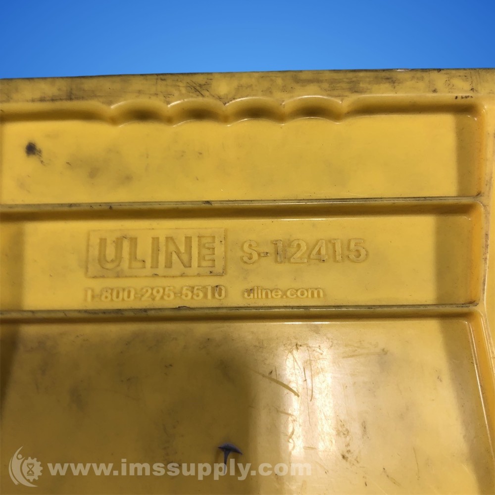 Uline S-12415 Yellow Plastic Stackable Storage Bin USIP