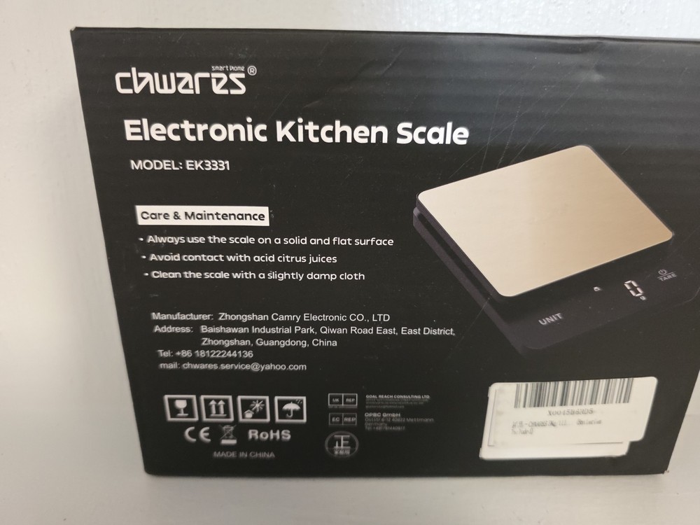 Chwares Electronic Kitchen Scale Model Ek3331