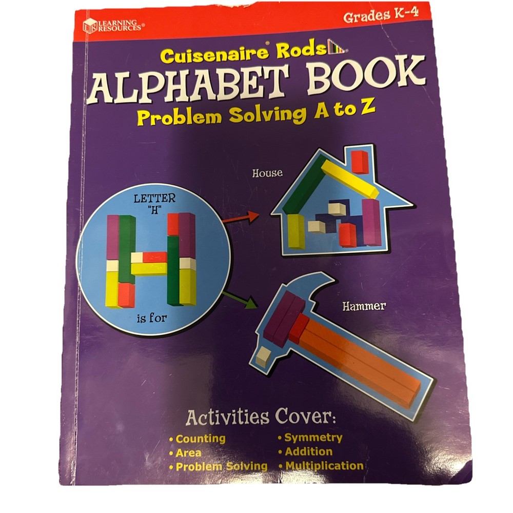 Cuisenaire Rods Alphabet Book K-4 Homeschool Math Learning Activity Book