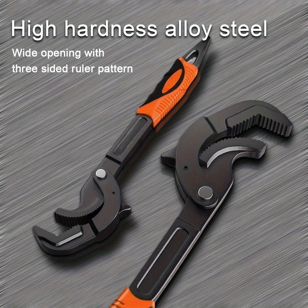 Multi-functionAdjustableWrench2PcsSet10"&14"UniversalSpannerHand Repair Tool Kit