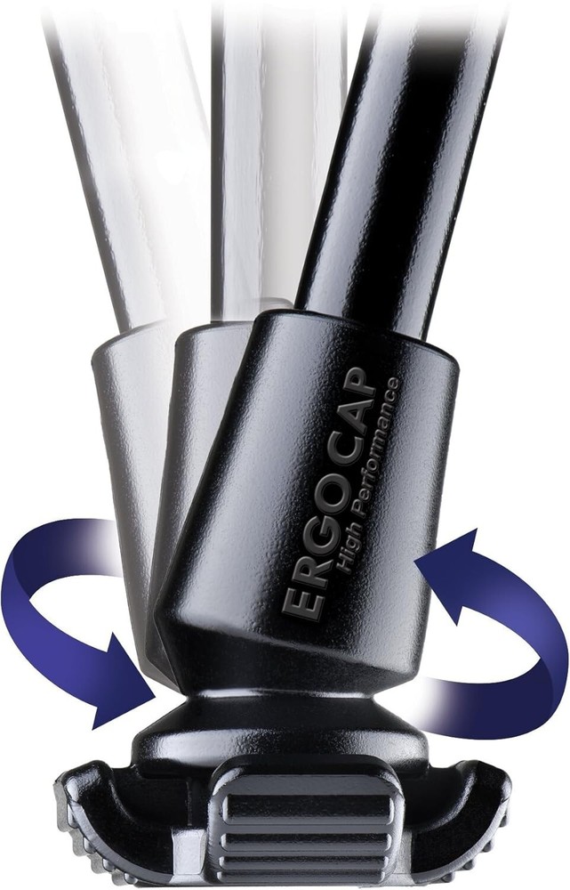 Ergocap High Performance Crutch Rubber Tip - Rubber Replacement Foot Pad for ...