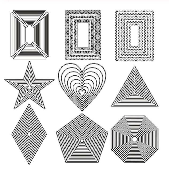 Basic Border Frame Metal Cutting Dies Scrapbooking  Embossing Paper Card Crafts
