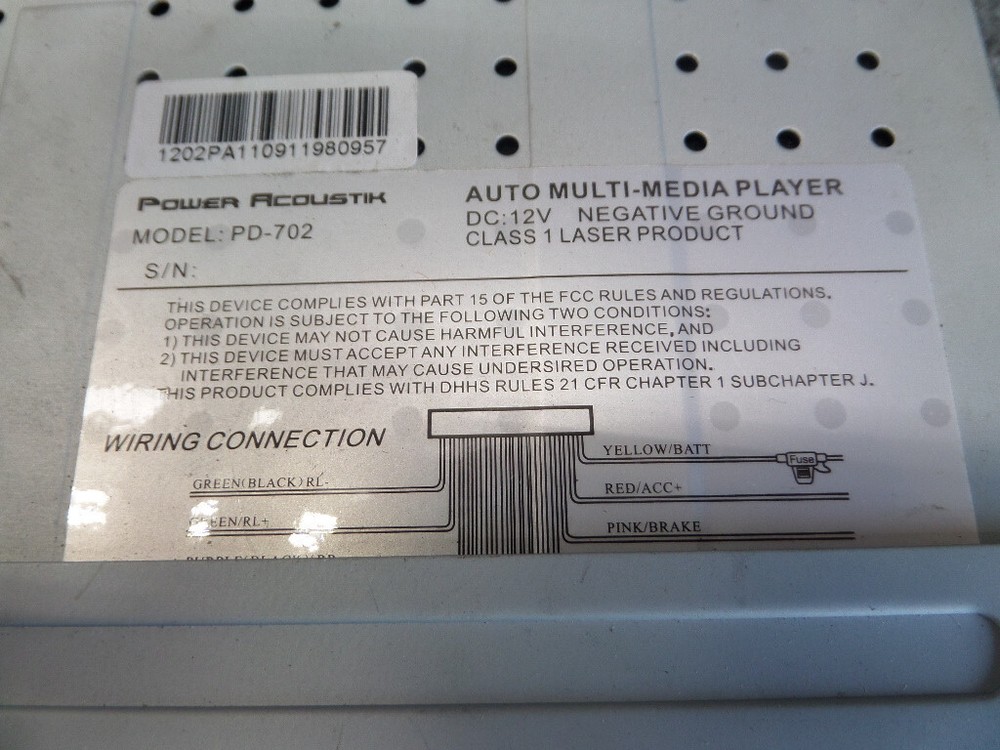 Power Acoustik PD-702 In Box