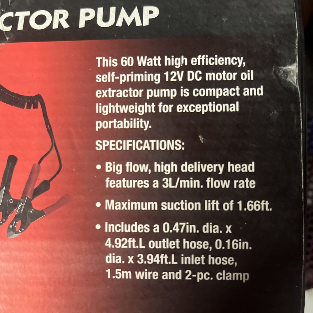 Ironton Oil Extractor Pump--New
