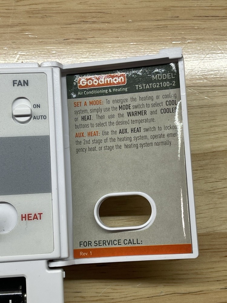 Goodman Non-Programmable Digital Thermostat TSTATG2100-2