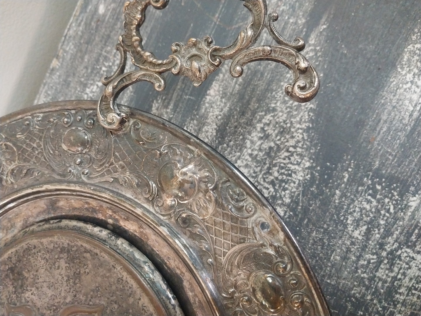 Antique Silver Plate Candy Dish W Handles