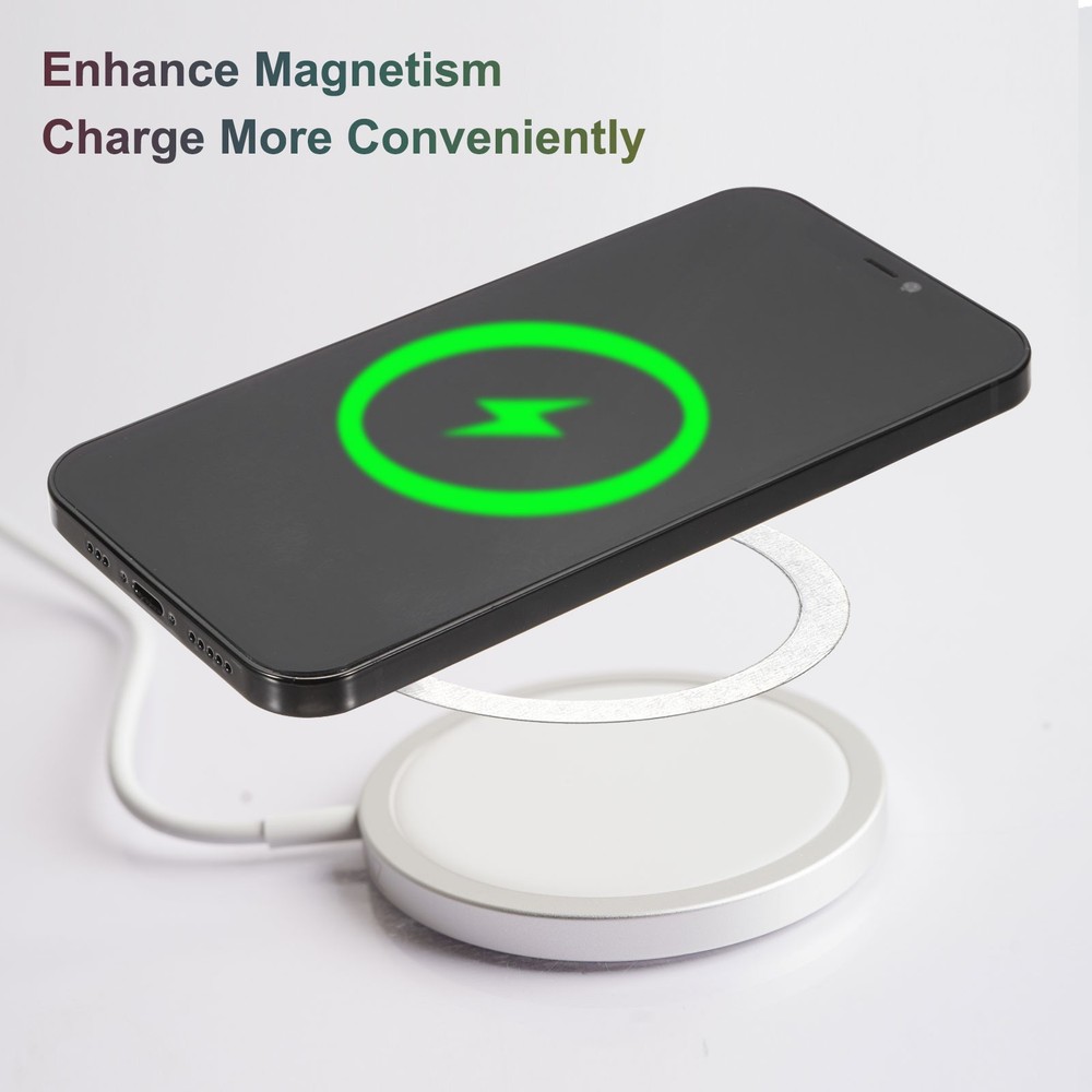 4Pcs Magnetic Sticker Ring Universal Magnetic Adapter Ring White