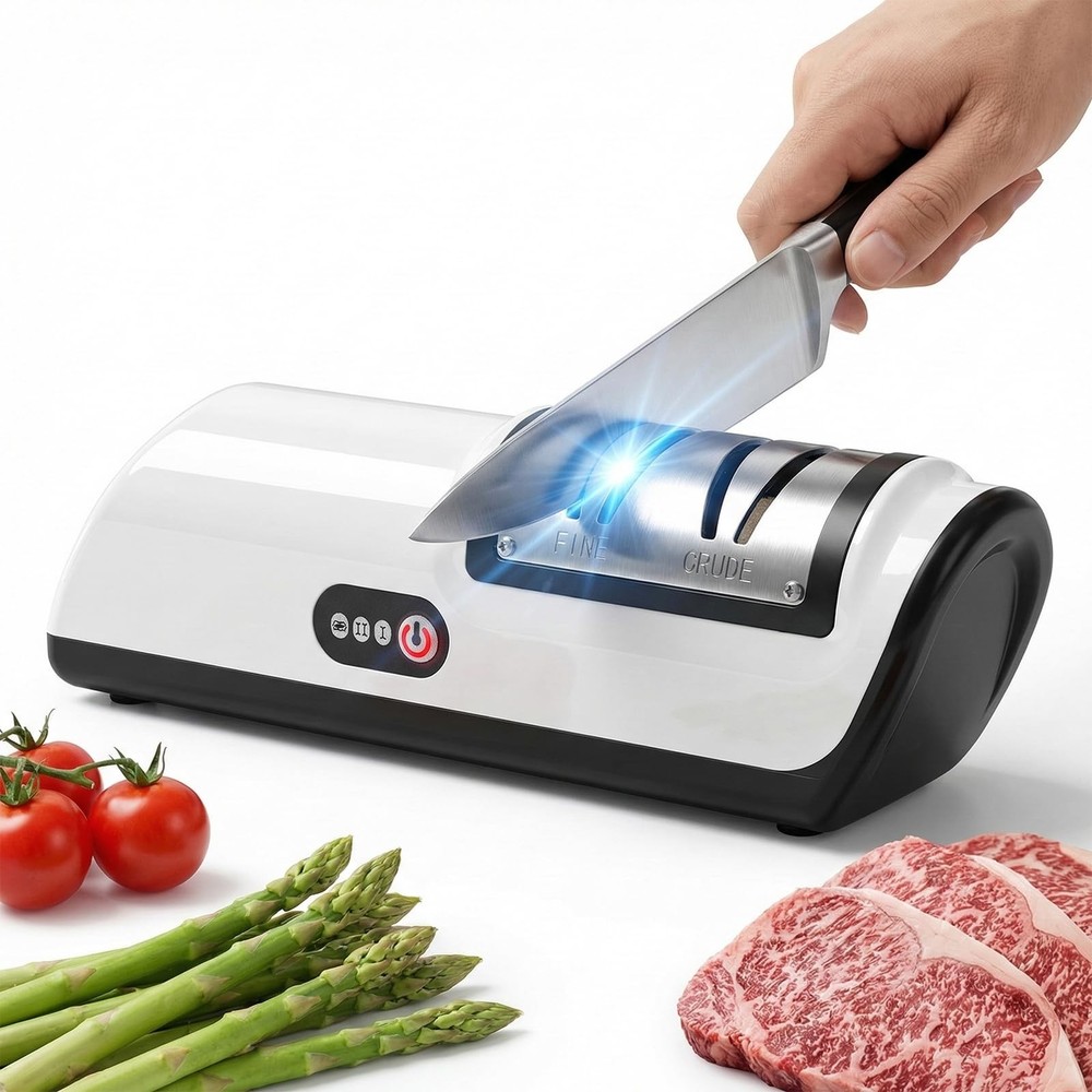 Professional Electric Knife Sharpener, 2-Stage Precision Sharpening System (F...