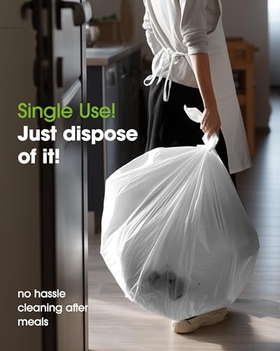 Plastic Table Cloth Disposable 10 Pack, 84'' Round Table 84" Round White