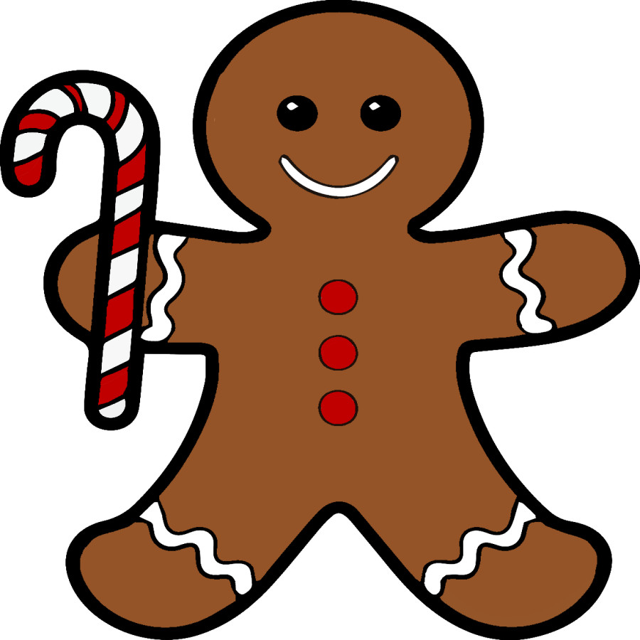 30 Custom Simple Gingerbread Man Personalized Address Labels