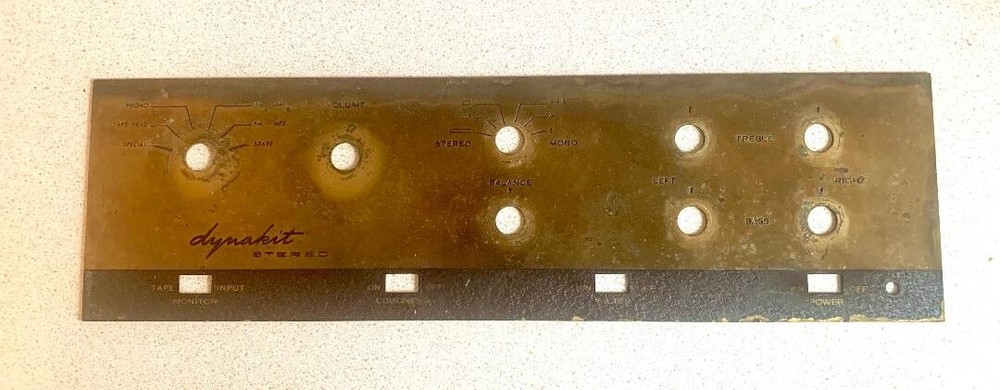 Dynaco PAS2 Brass Faceplate