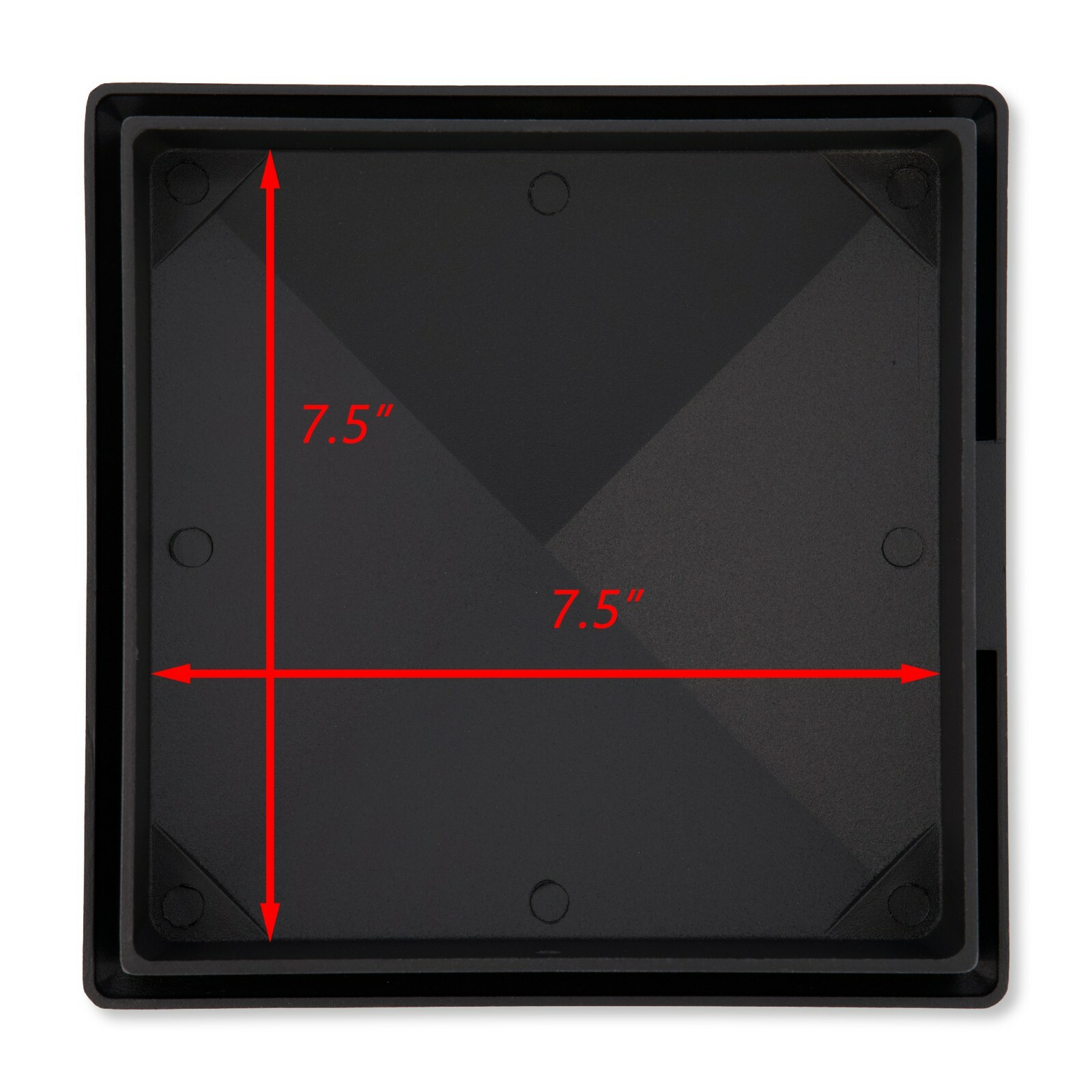 7.5" x 7.5" Heavy Duty Aluminium Pyramid Post Cap for Wood Posts - Black