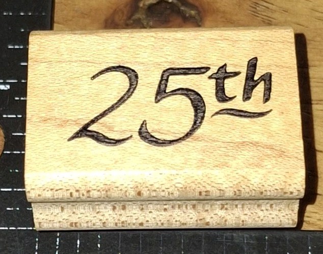 Rubber Stamp,25th,touche,(B214)