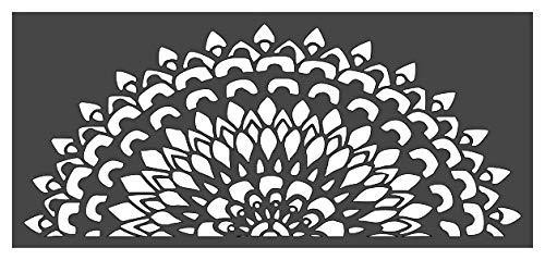 Flowering Fan Home Decor Reusable Plastic Stencil - StencilAir
