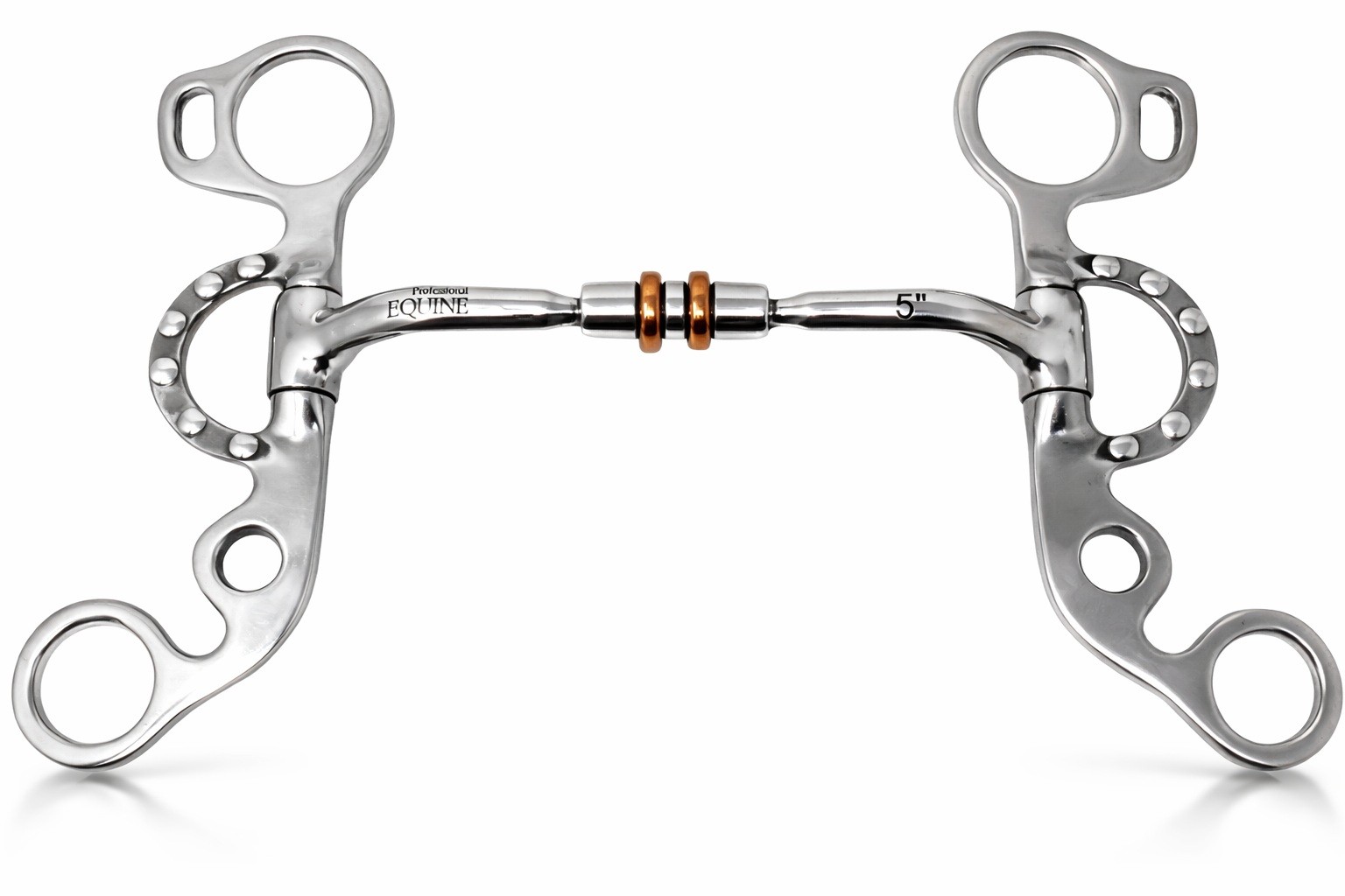 Argentine Jointed Copper Roller Mouth Short Shank Horse Snaffle Bit 35663C