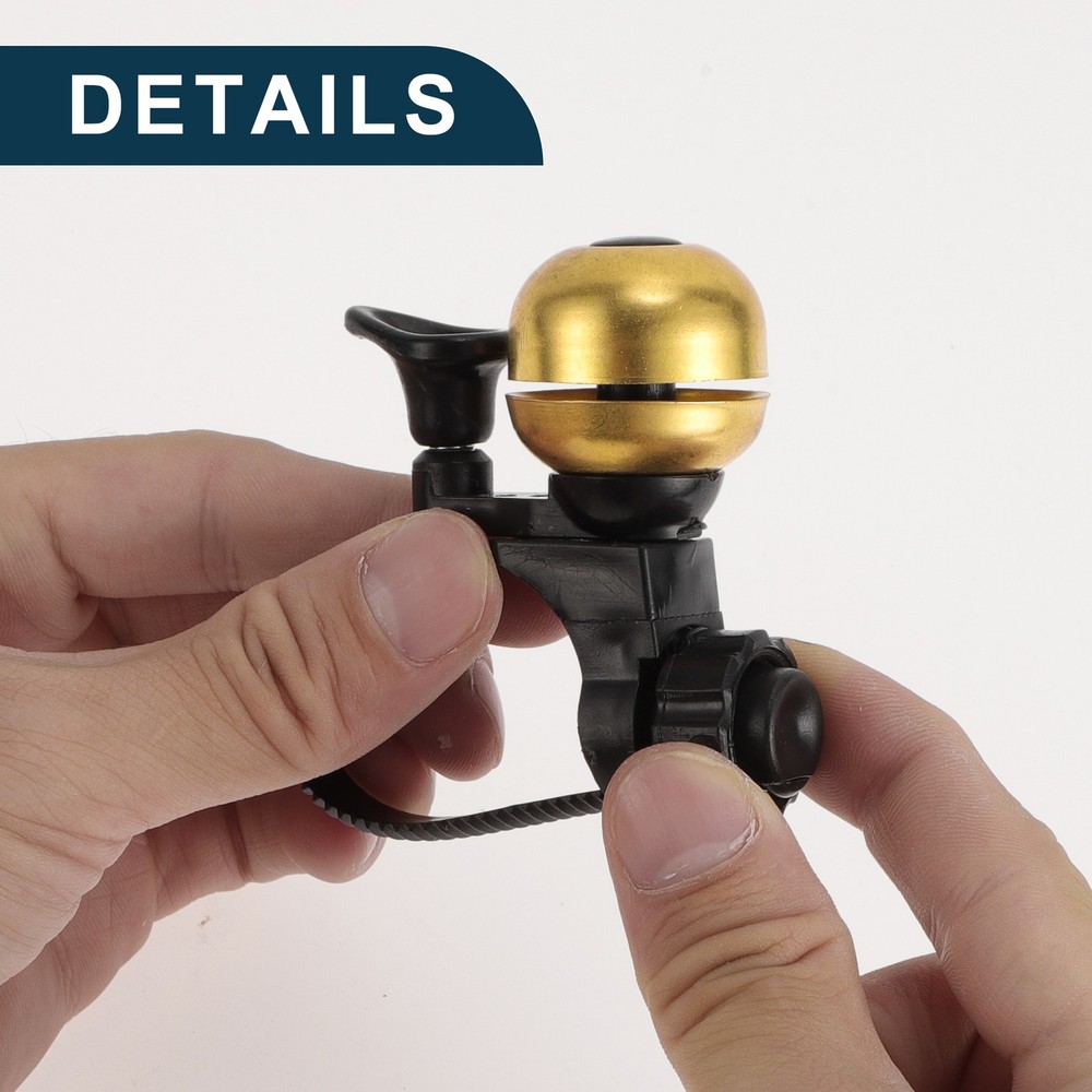 Bicycle Trigger Bell Retro Crisp Ringing Quick Release Design Gold Tone