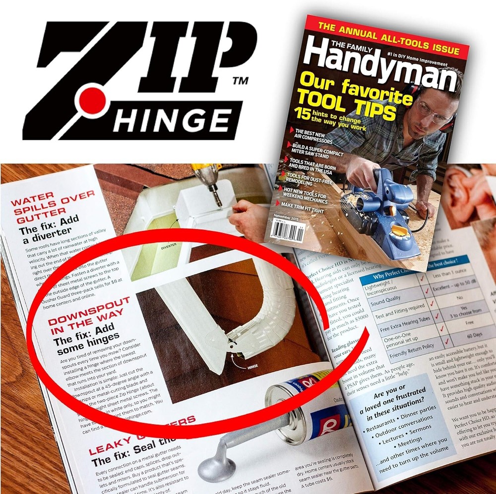 1 Pack plus | Made in the USA Gutter Extension Hinge | Also Includes Clasp Scre
