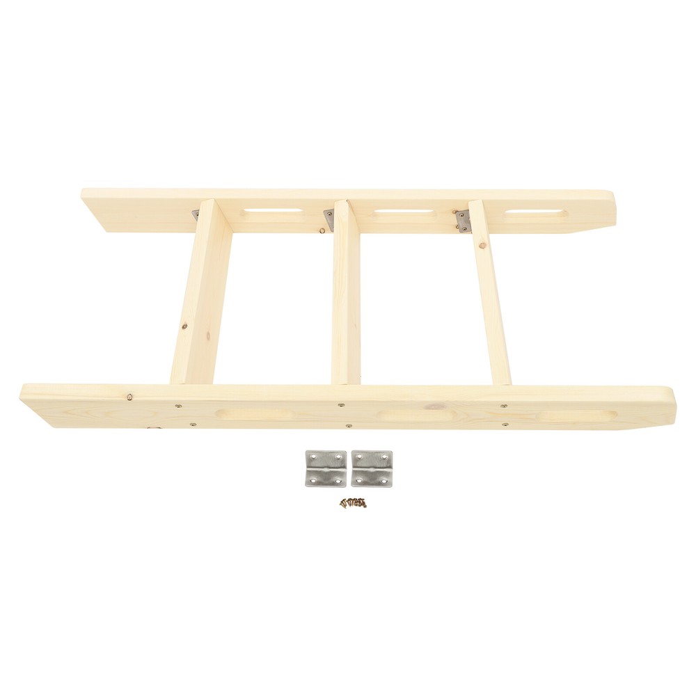 Modern Solid Wood Bed Ladder Space-Saving Step Ladder 3 Steps Long Climb Ladder