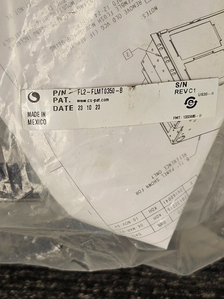 Commscope FL2-FLMT0350-B Flush Mount Hardware Black For FL2-24RPNL-B Panel