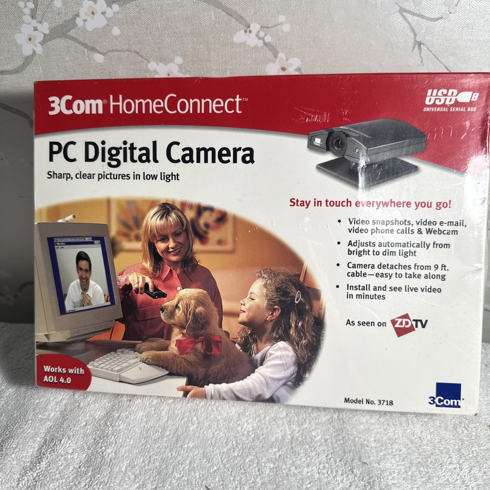3COM HomeConnect Webcam PC Digital Camera Model 3718 NIB SEALED