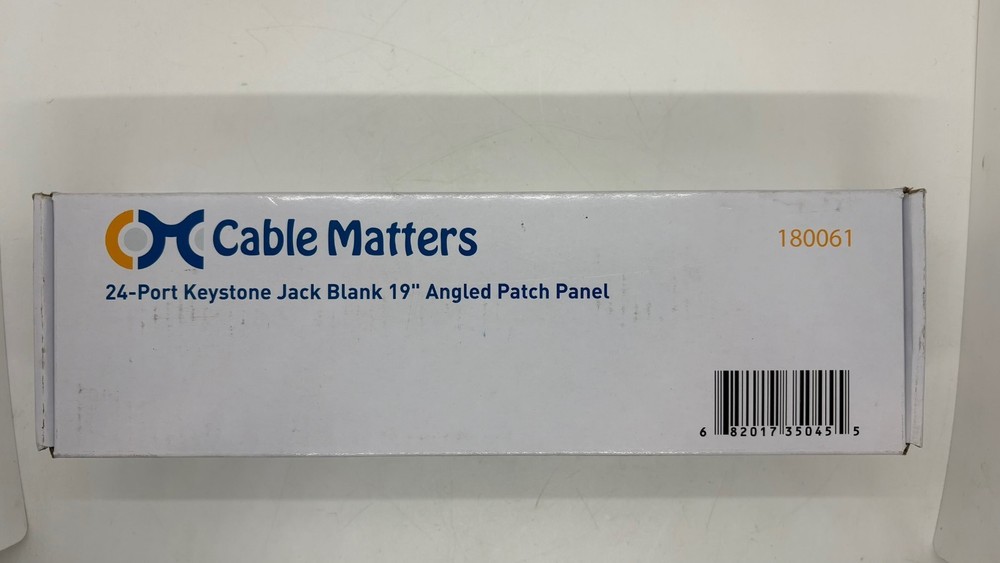 (2-Pack) NEW Cable Matters 24-Port Keystone Jack Blank Angled 19" 1U Patch Panel