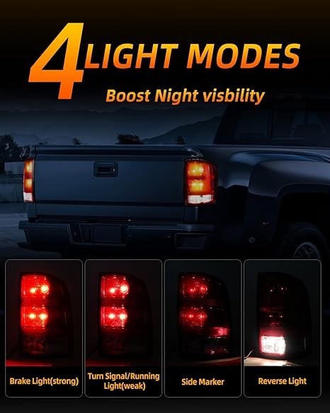 rear brake tail light compatible with 2007-2014 gmc Left Driver Side Red