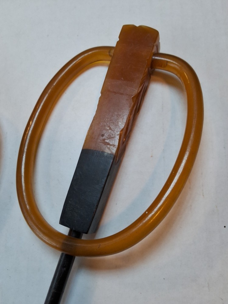 Vintage Bakelite ? Umbrella Handle Pair Butterscotchsee Description